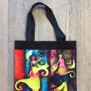 Sac en tissu imprimé d'une œuvre de Dom Garcia, tissu imprimé par Up'Textile