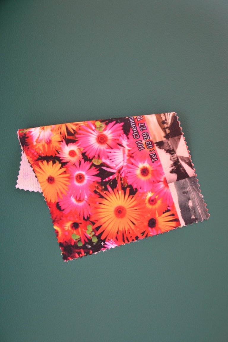 Demi-natté polyester imprimé par Up'Textile