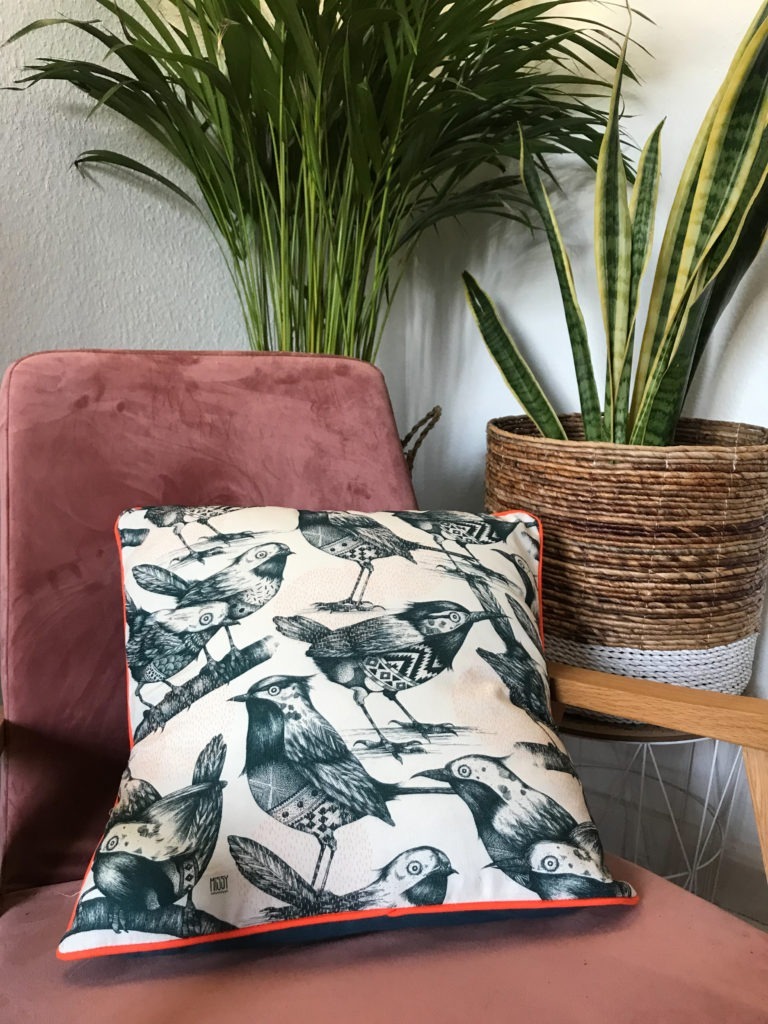Coussin oiseau Lisa Di Scala