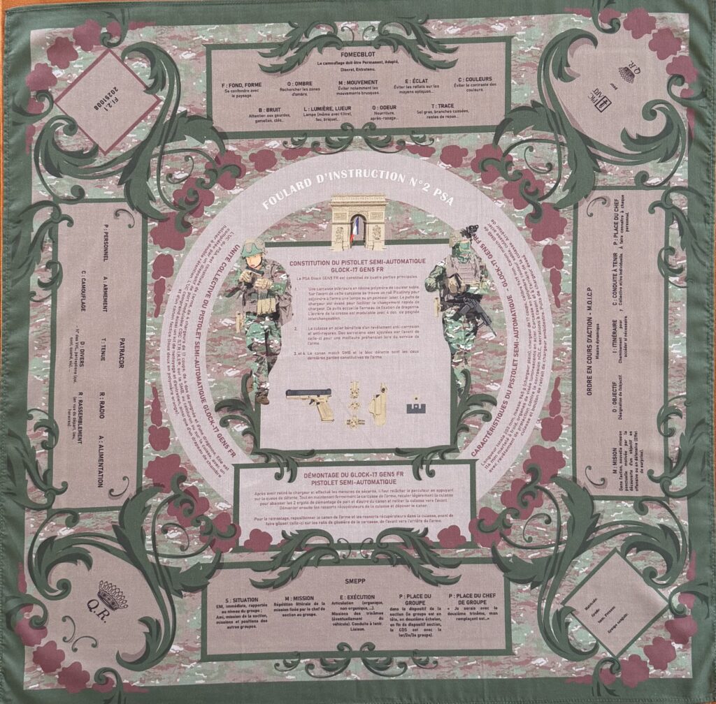 Foulard d'instruction armée française