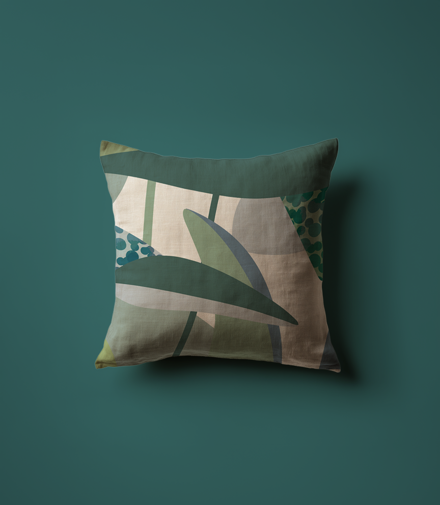 Coussin Maison Les Muses impression Up'Textile